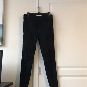 Levi 720 high rise super skinny black jeans